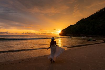 Beautiful sunset at the beach