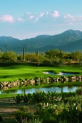 The third hole fairway and green at the Jack Nicklaus?designed golf course at Dove Mountain