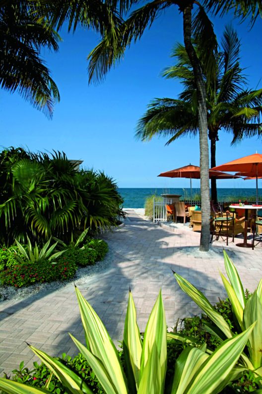A winding path connects the luxury resort to the best beach in Miami