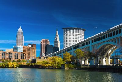 The Cleveland skyline during the day