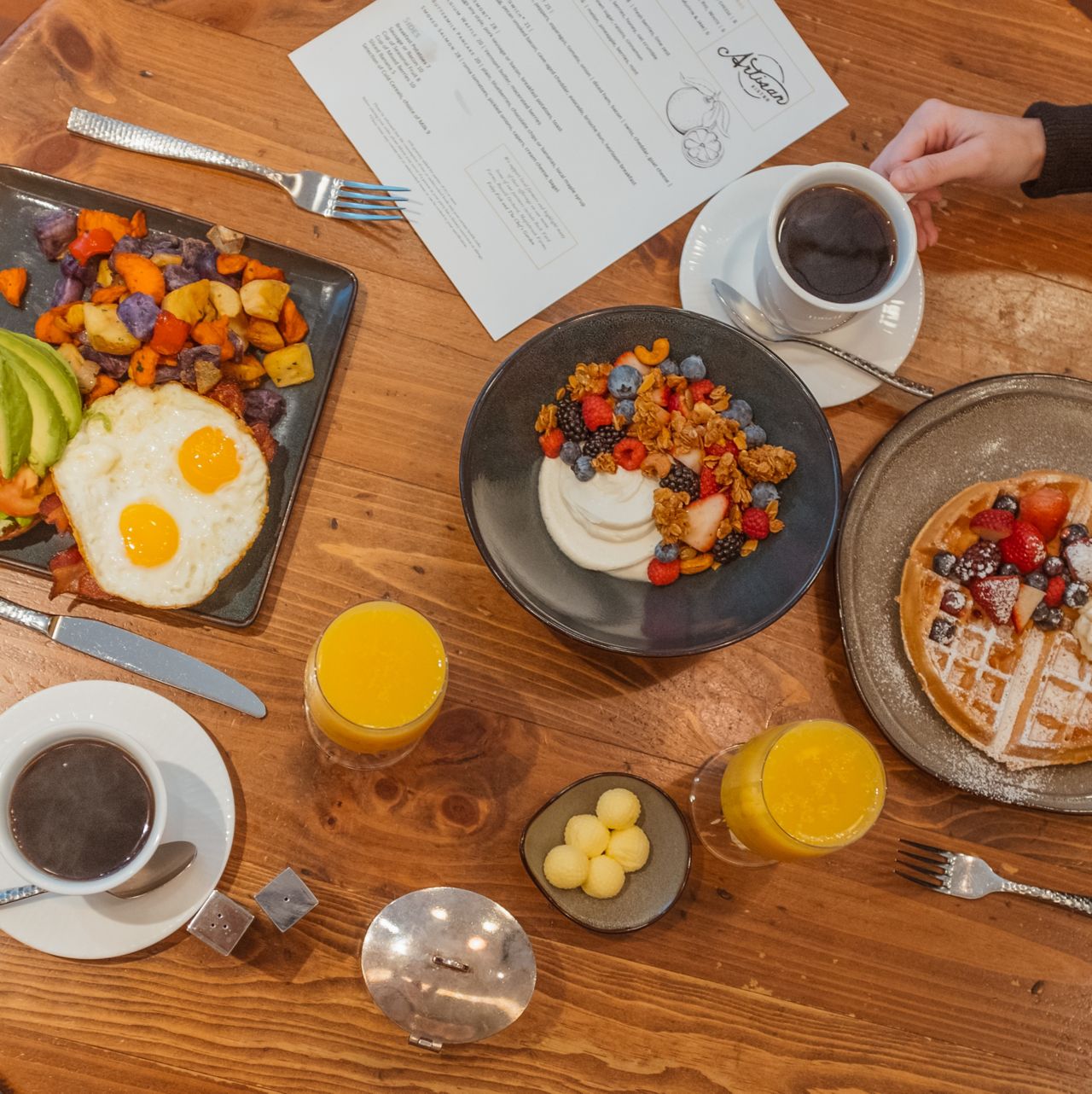 breakfast food on table