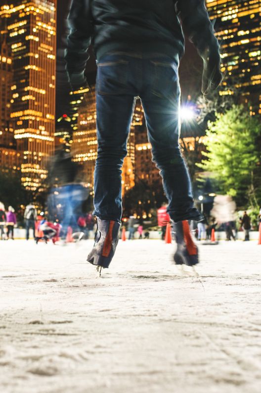 Ice Skating in the city