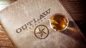 OUTLAW Menu with cocktail