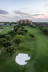 Golf course, resort, drone view