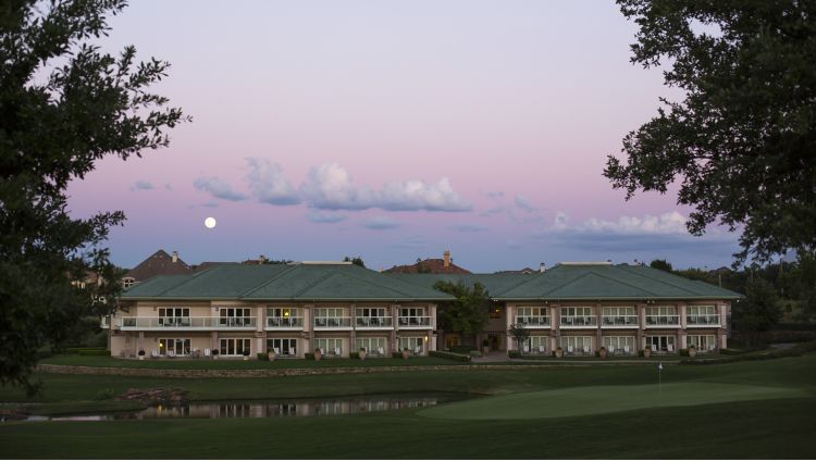 Twilight, full moon, villa complex, TPC Golf Cours