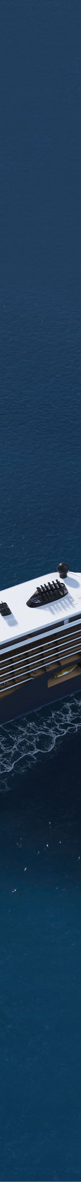 A yacht moves through the ocean