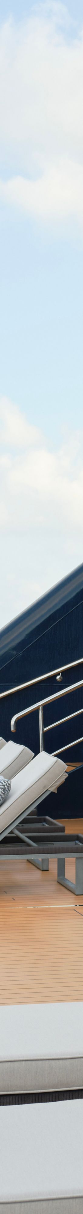 Lounge chairs on a yacht's aft marina