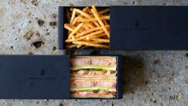Cutlet sandwich in box