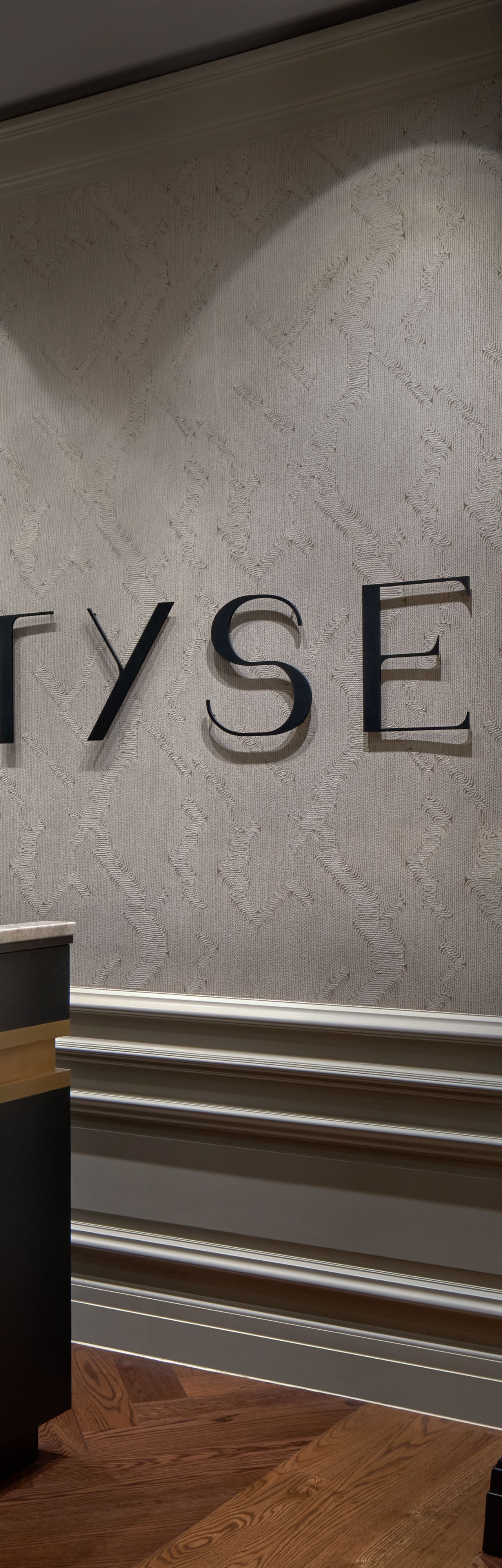 Entryway of ENTYSE with built in bottle cabinets