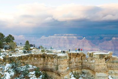 Aerial view of canyon
