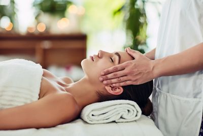 Person on massage table