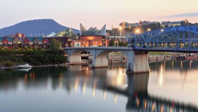 Chattanooga skyline at sunset