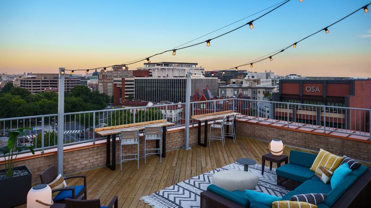 Rooftop Deck with DC View and Seating