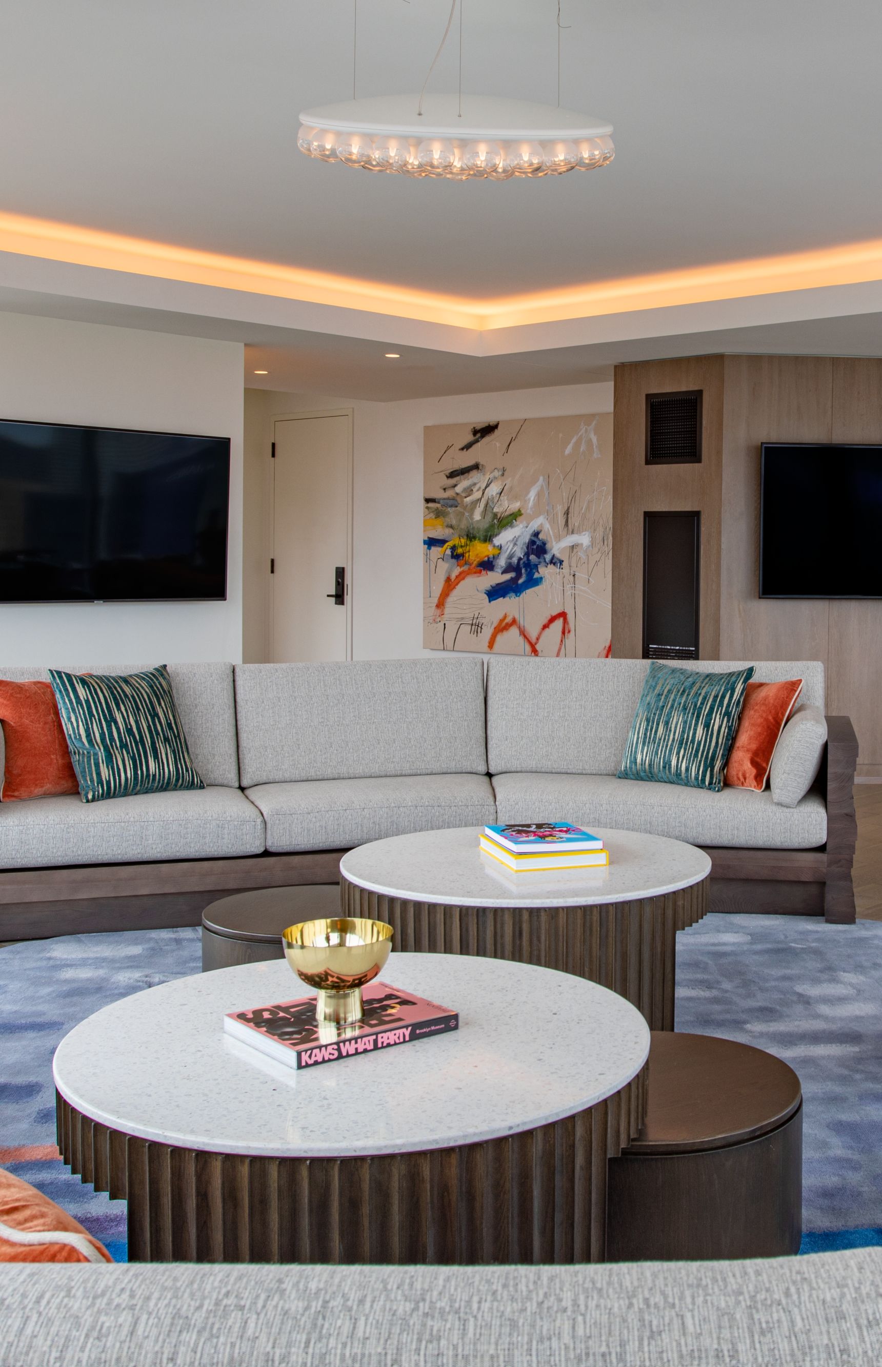 Living room and dining room.