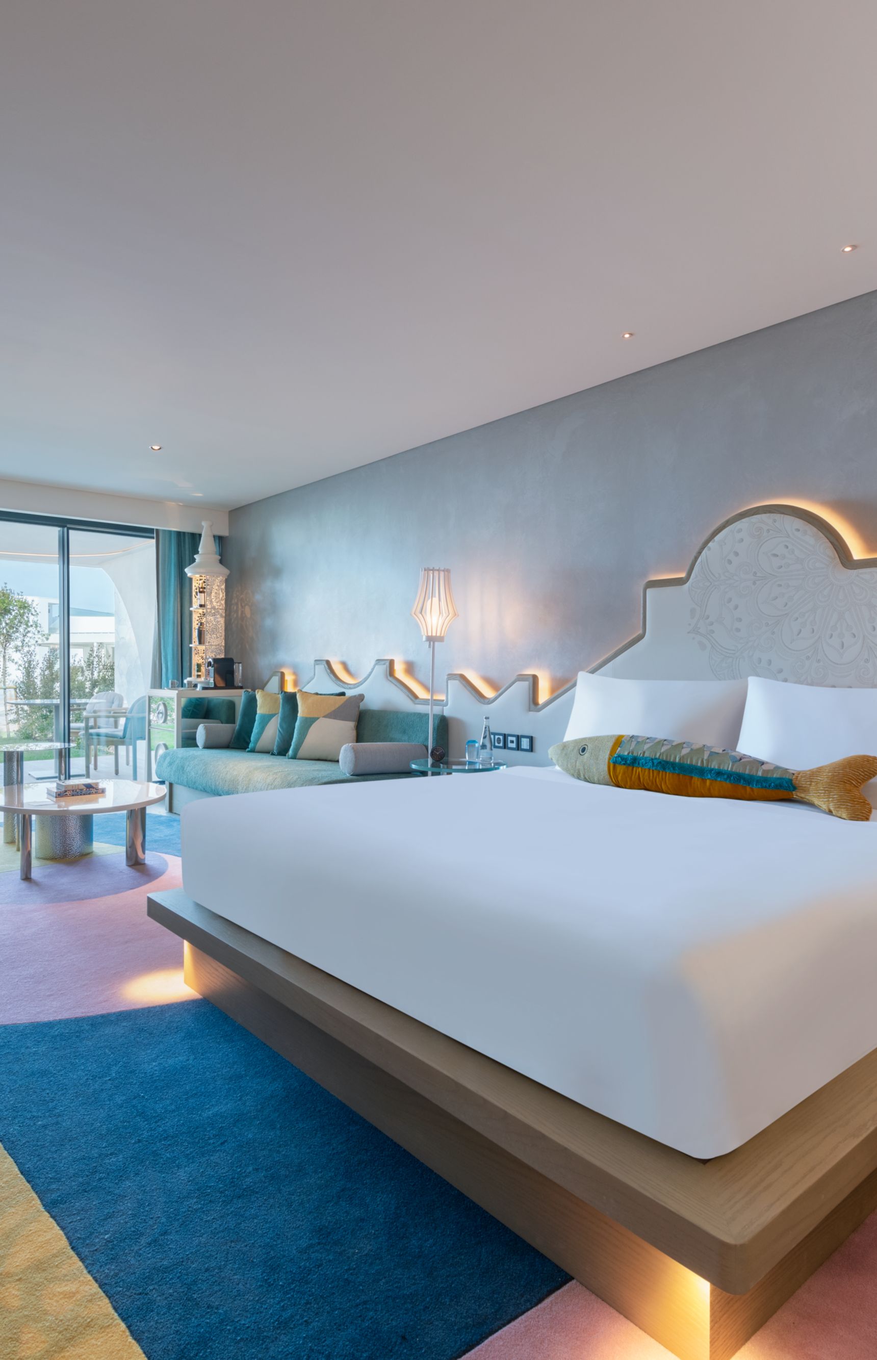 Each room connects with large private balconies, w