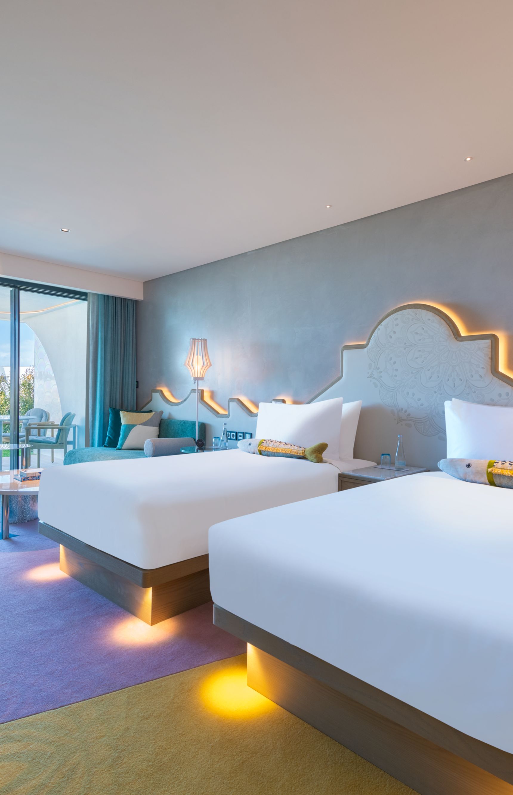 Each room connects with large private balconies, w