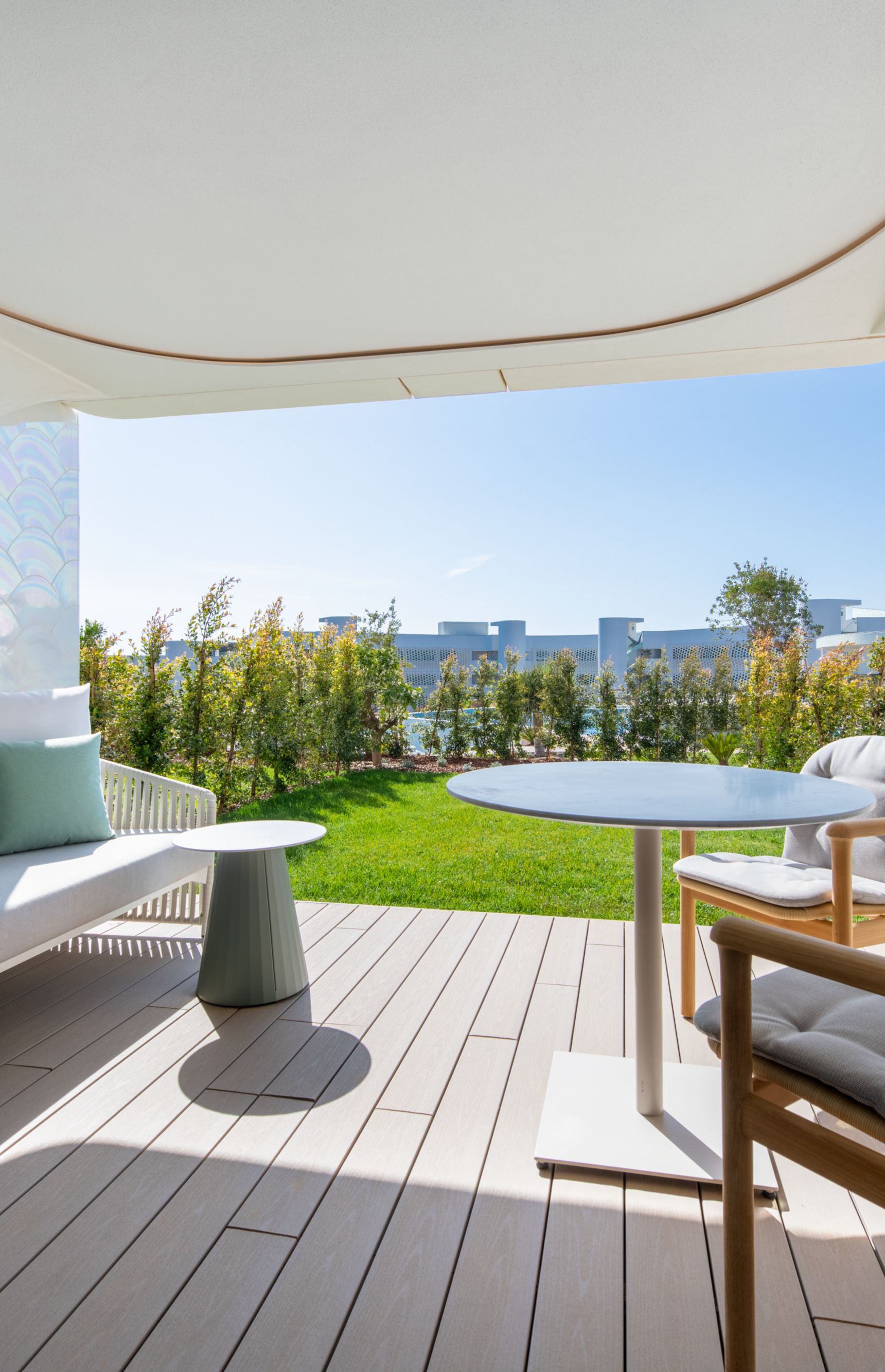 Each room connects with large private balconies, w