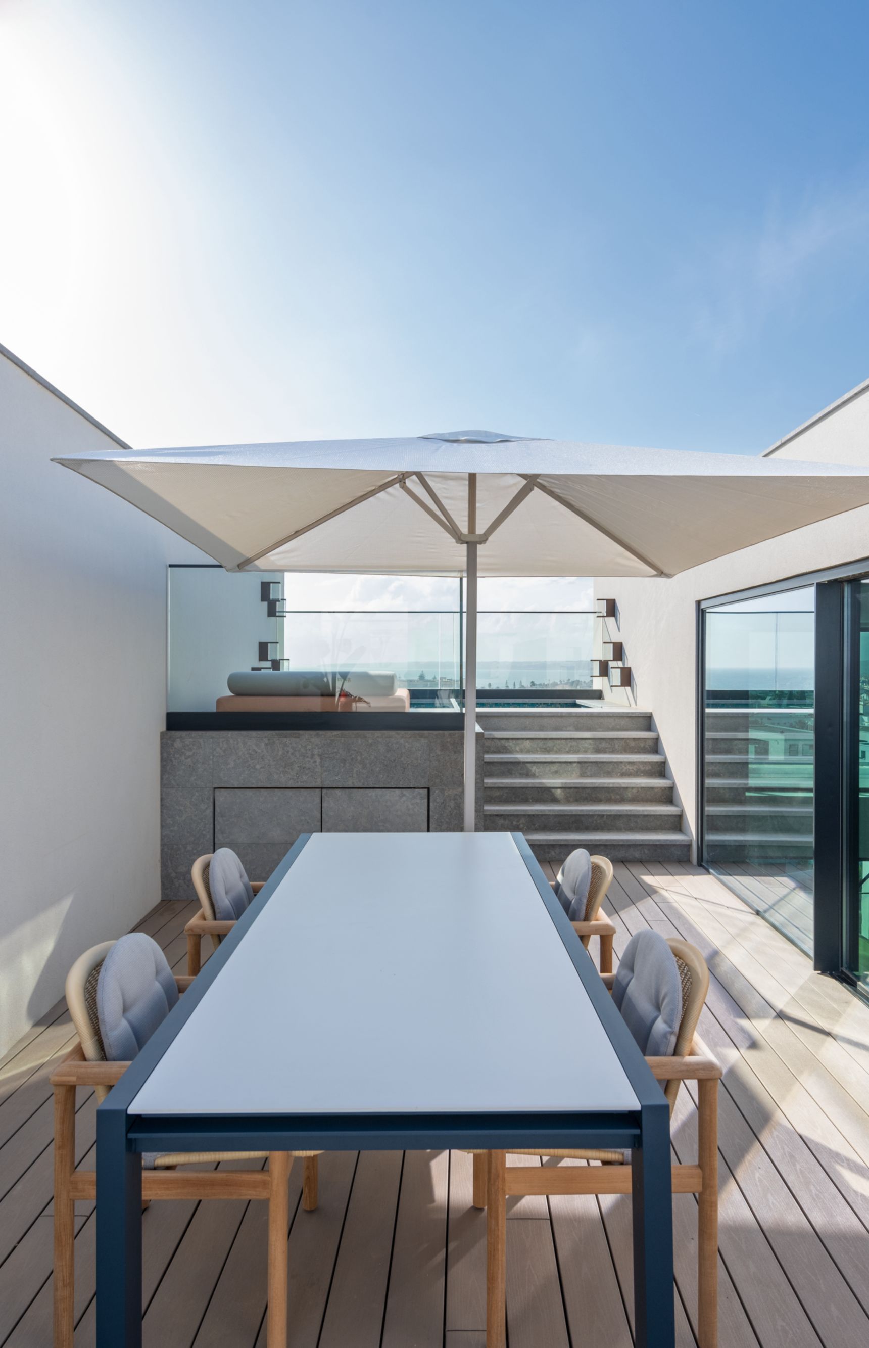 Each room connects with large private balconies, w