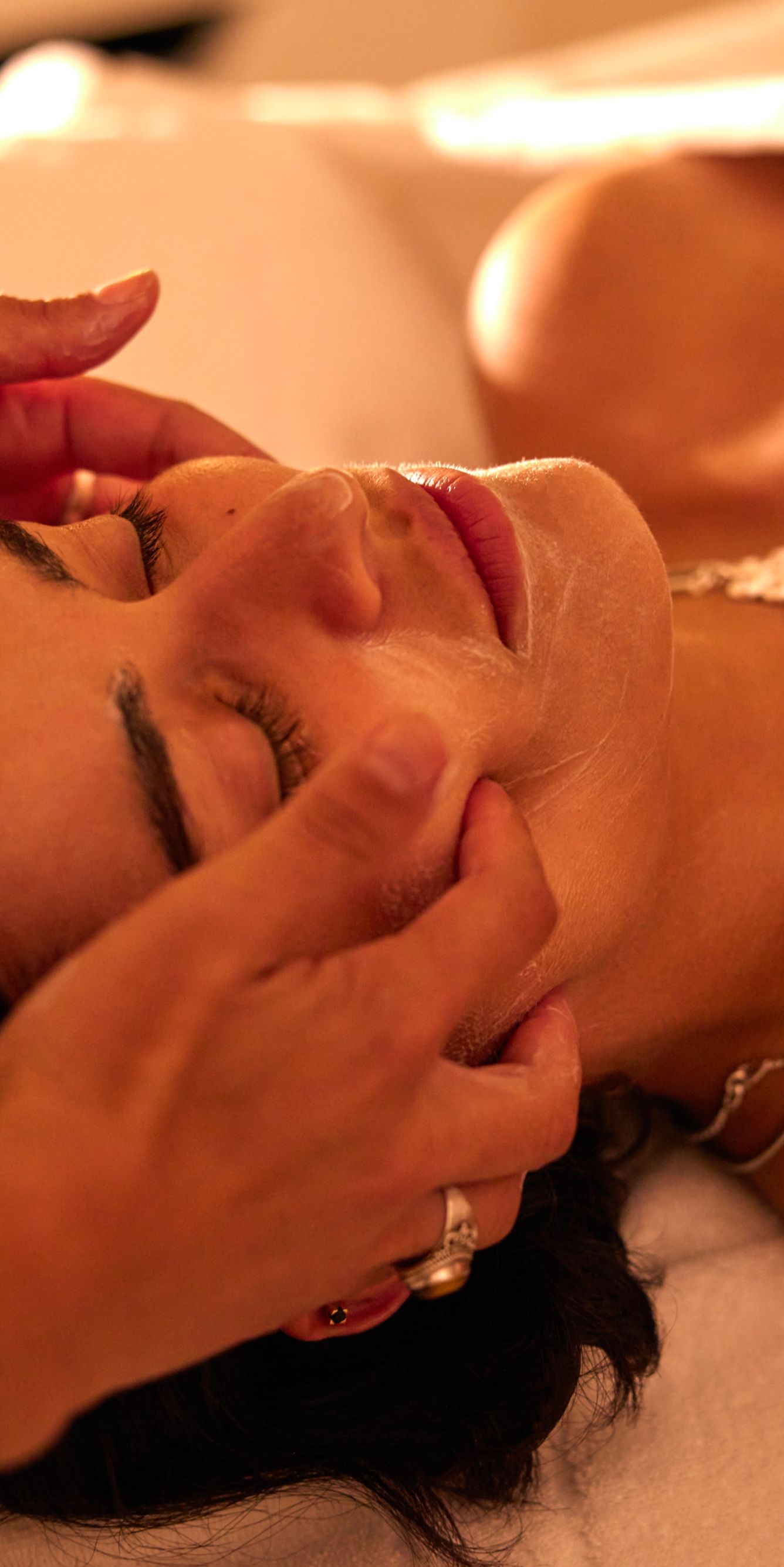 Facial massage in hotel with spa
