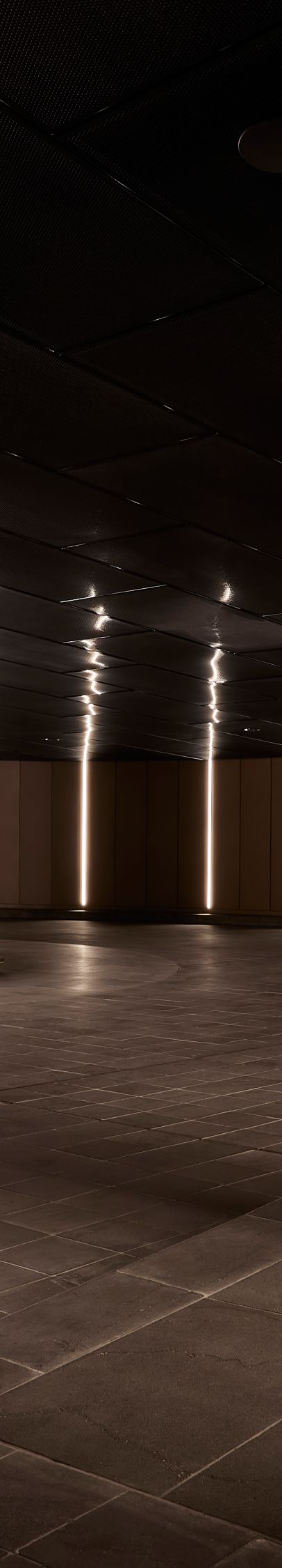 Driveway at W Melbourne with giant W light 