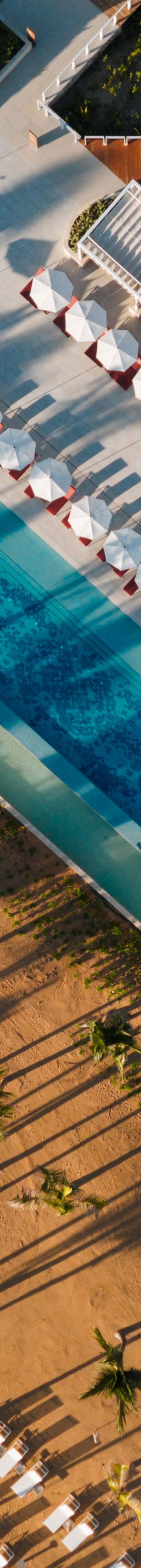 Aerial beach pool view