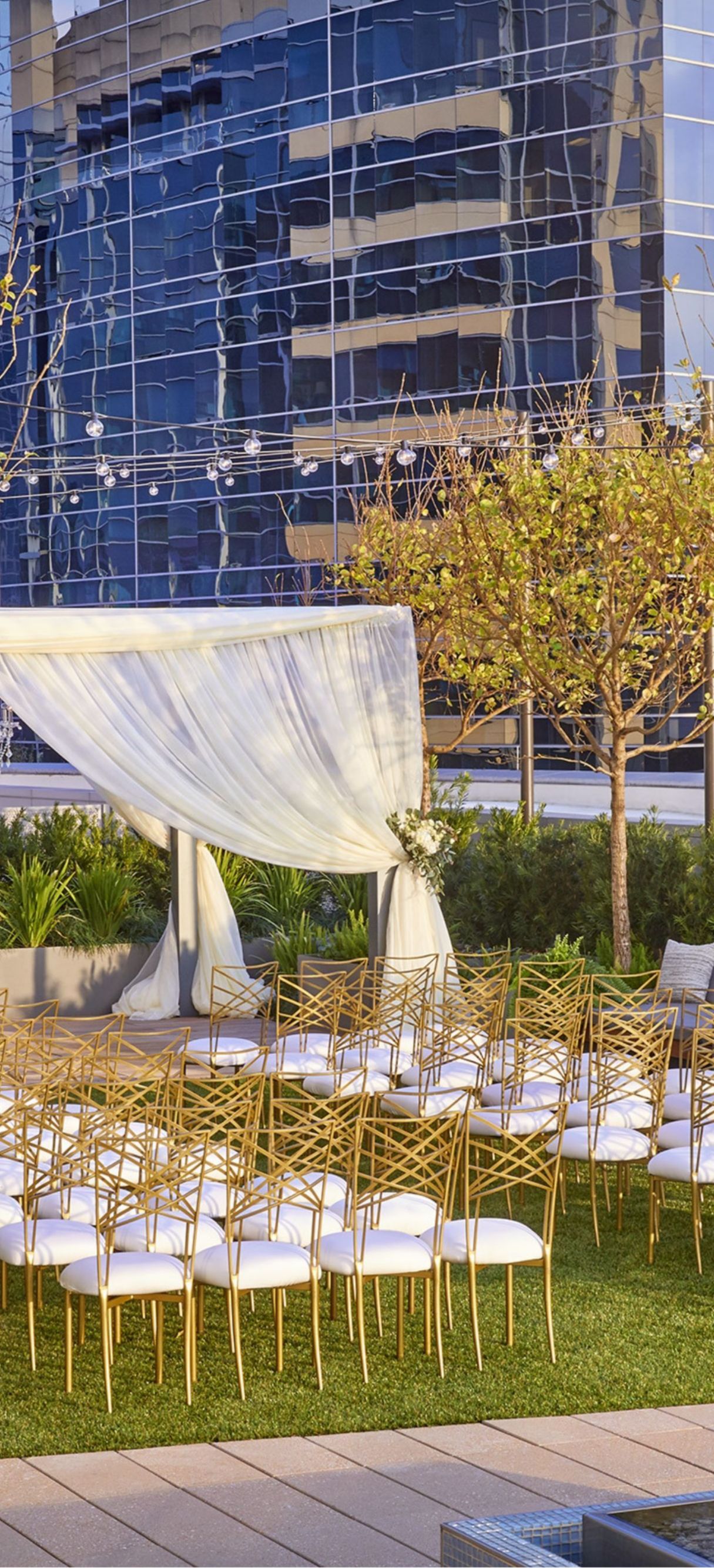 Outdoor wedding ceremony