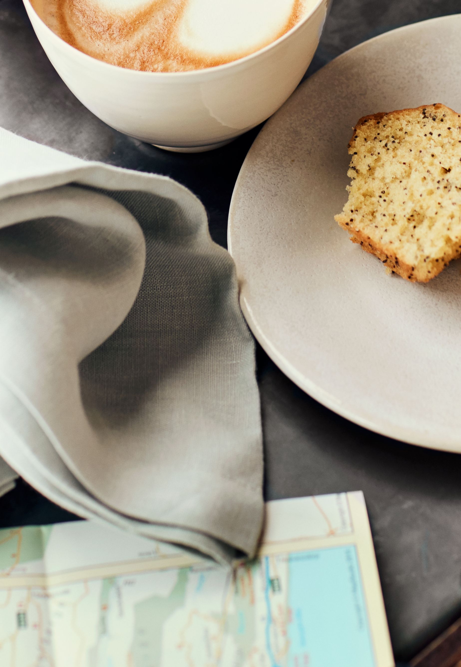Detail of Female at Breakfast with Coffee