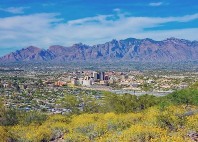 Tucson as seen from a nearby mountain