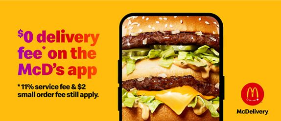 A close-up picture of a Big Mac® on a phone screen. 