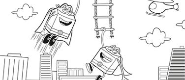 Boxy Boo Coloring Page - Funny Coloring Pages