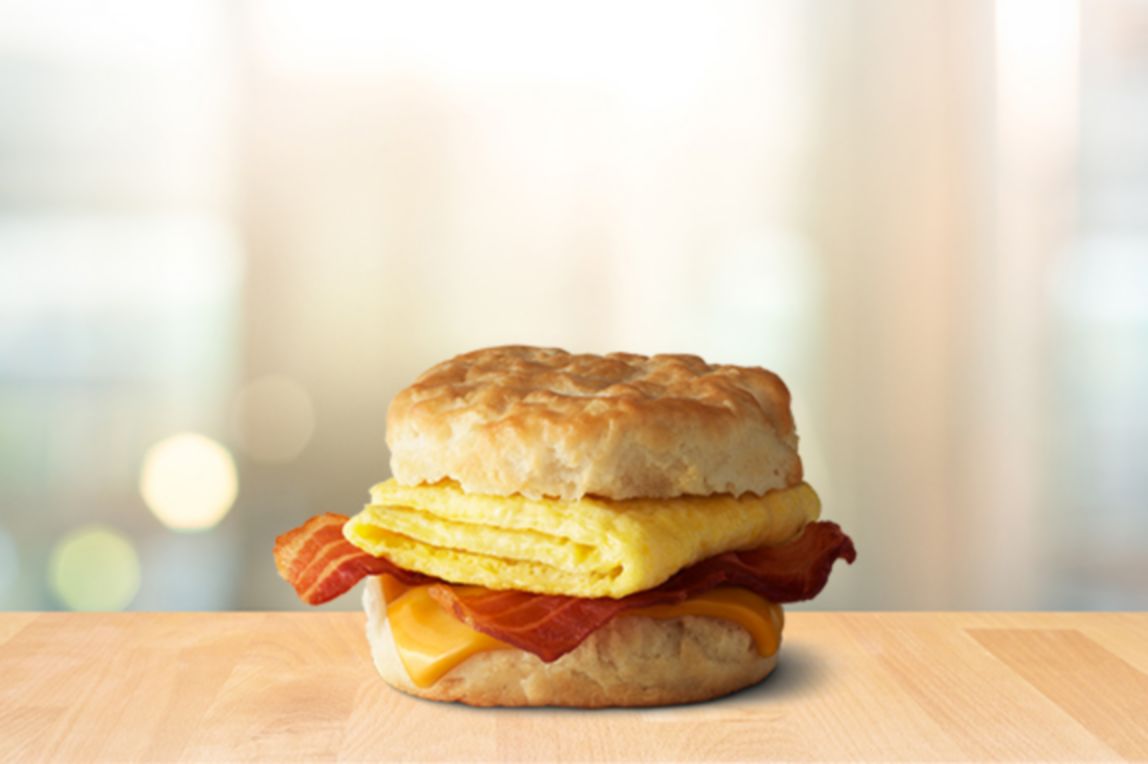 learn more about the bacon egg and cheese biscuit