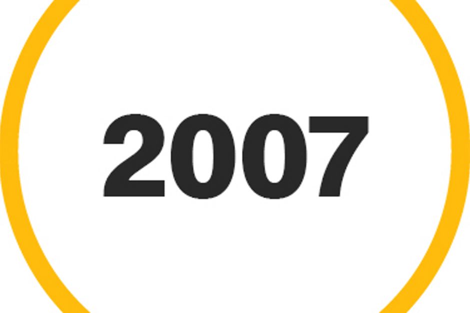 2007 date in yellow circle.