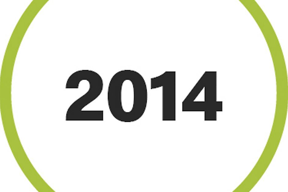 2014 date in green circle.