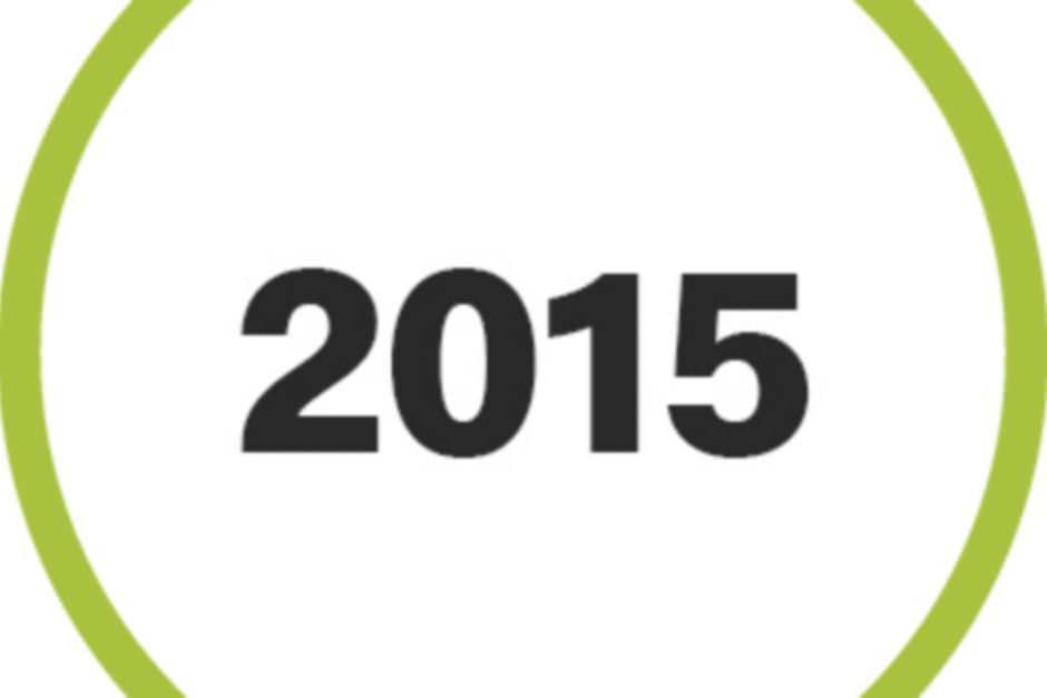 2015 date in green circle.