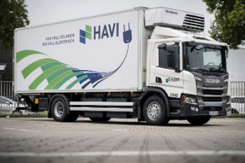 Bild eines elektrischen LKWs von Havi