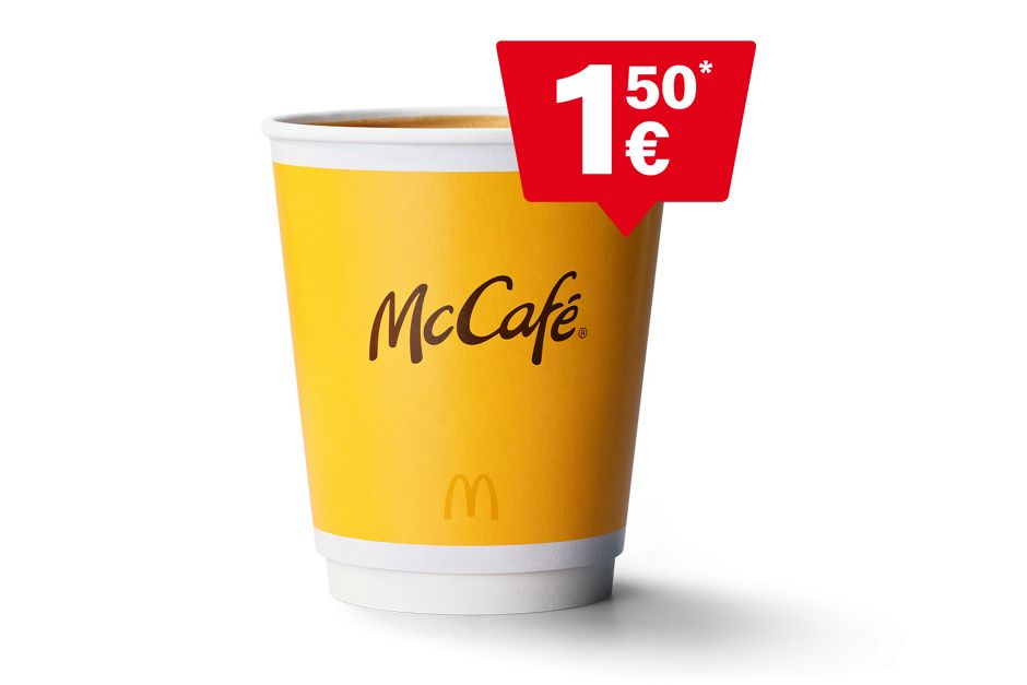 Zu sehen ist ein Café Small für 1,50 €.