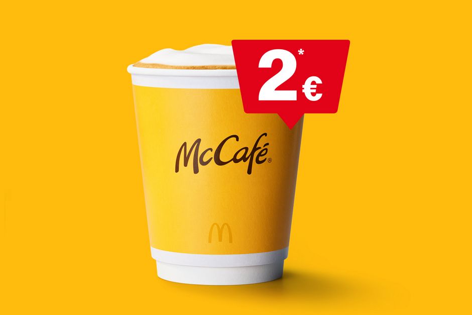 Zu sehen ist ein Cappuccino Small für 2 €.