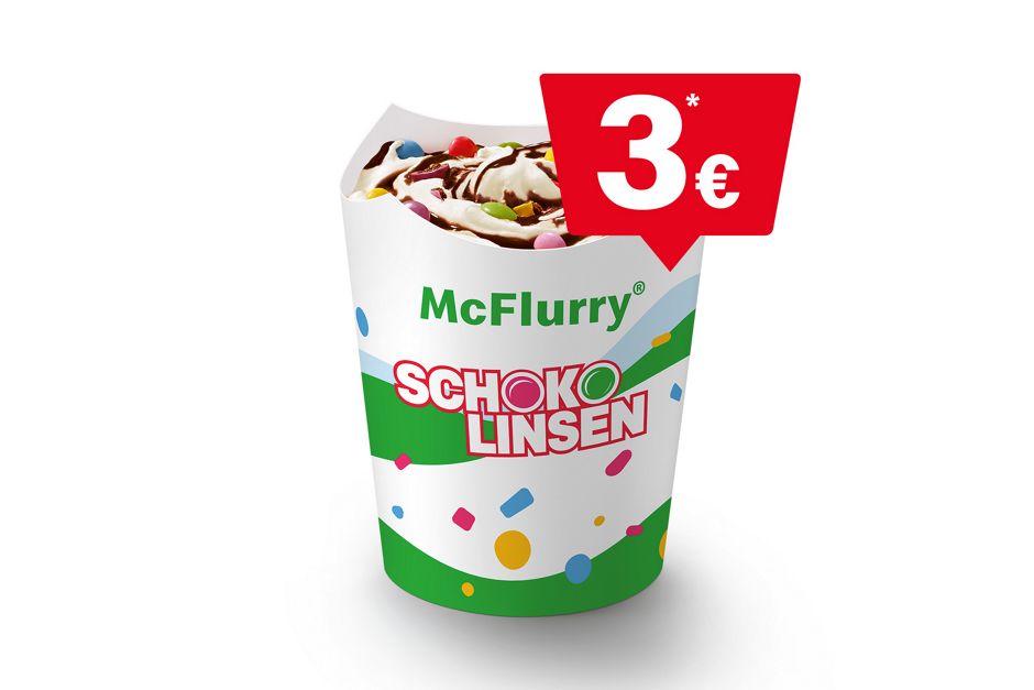 Zu sehen ist ein McFlurry für 3 €.