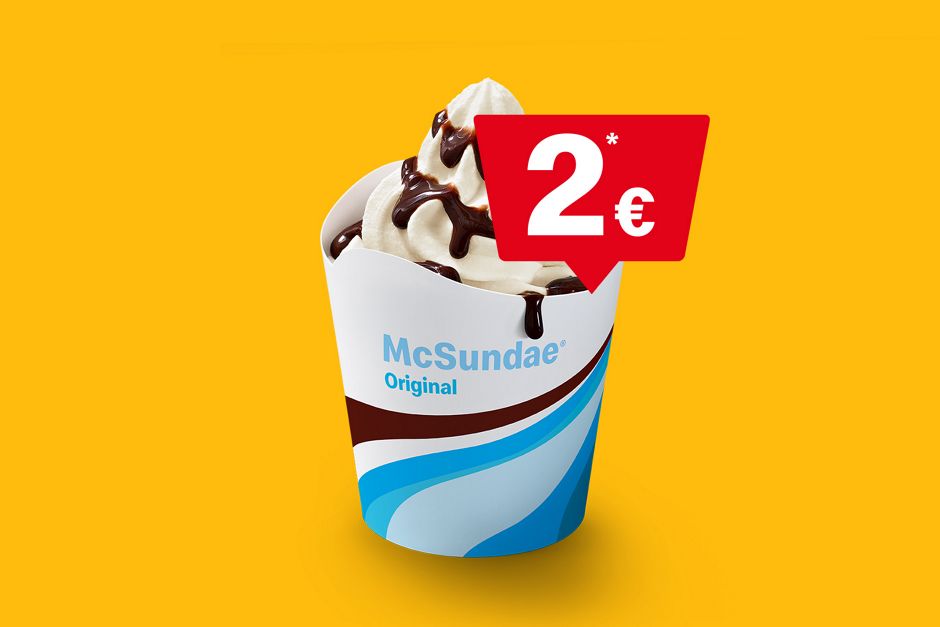 Zu sehen ist ein McSundae für 2 €.