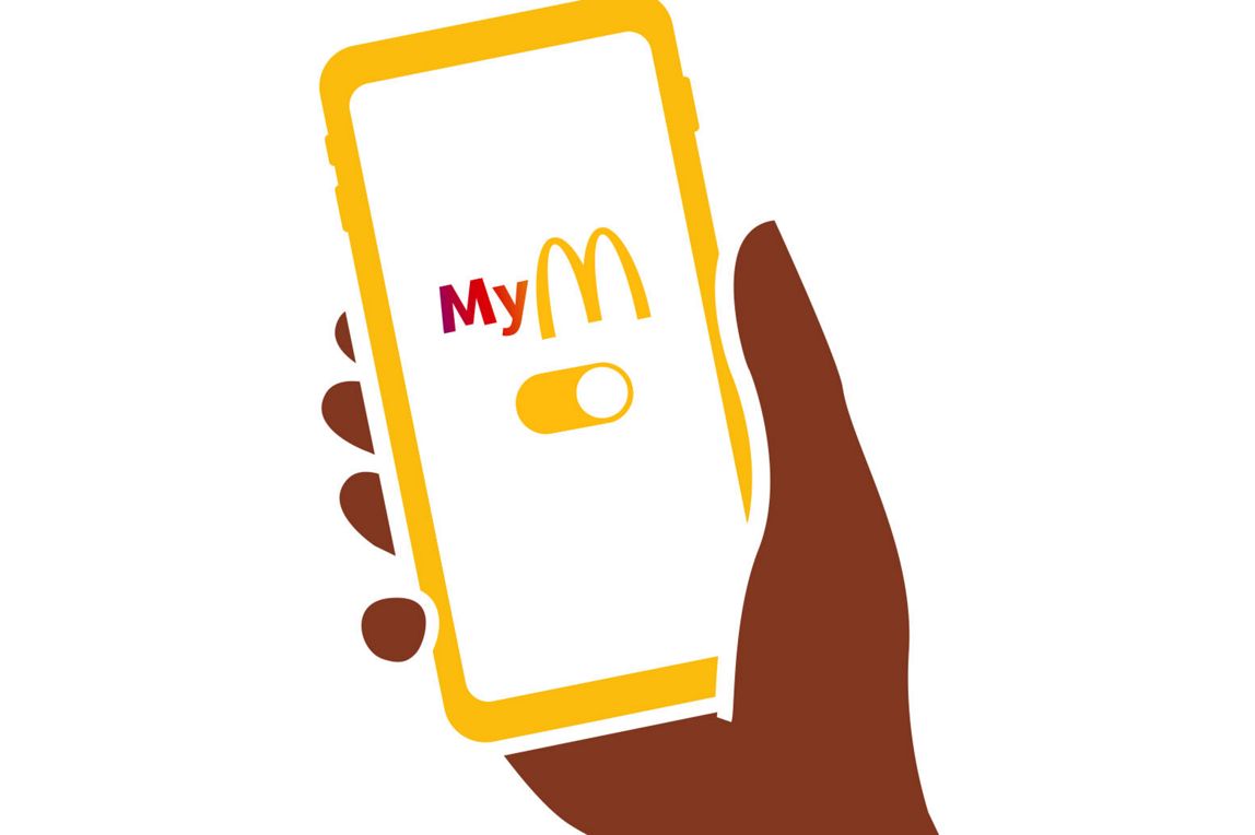 MyM Logo mit Schieberegler auf ON