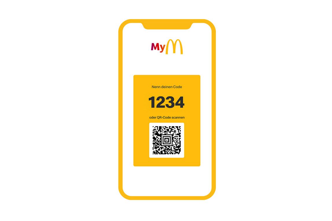 Ein persönlicher QR Code mit dem dazugehörigen 4-stelligen Code