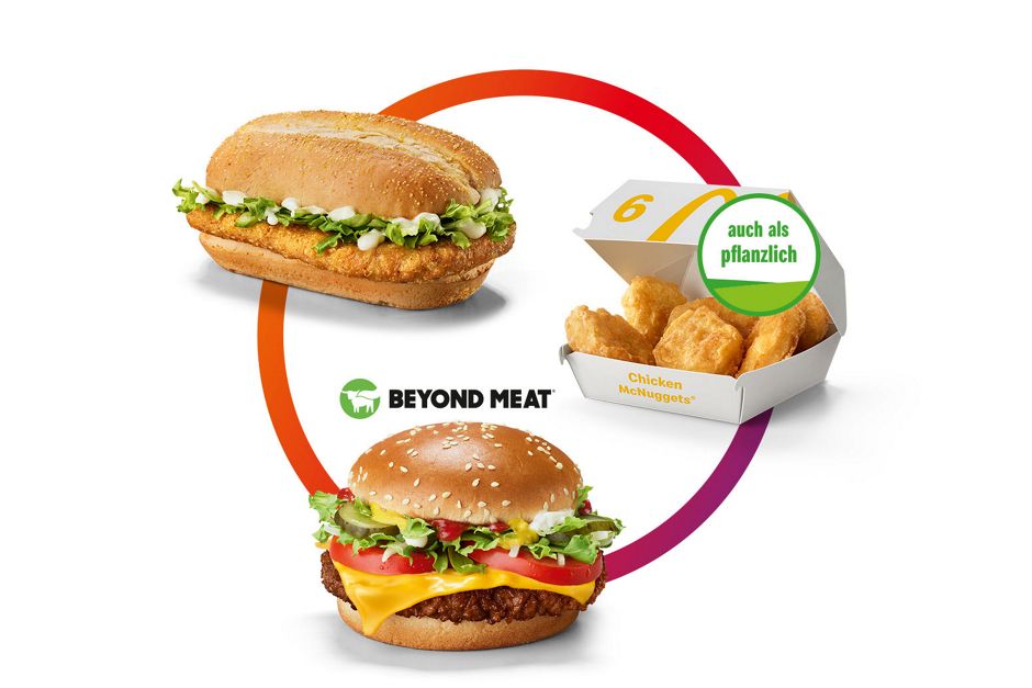 z.B. 6 Chicken McNuggets nach Wahl, McPlant, oder McChicken Classic