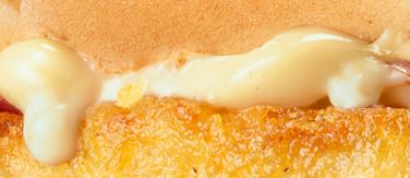 Cremige Cheese-Sauce in der Nahaufnahme