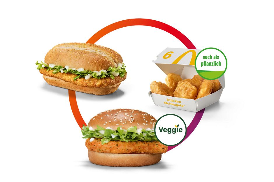 z.B. 6 Chicken McNuggets nach Wahl, McPlant, oder McChicken Classic
