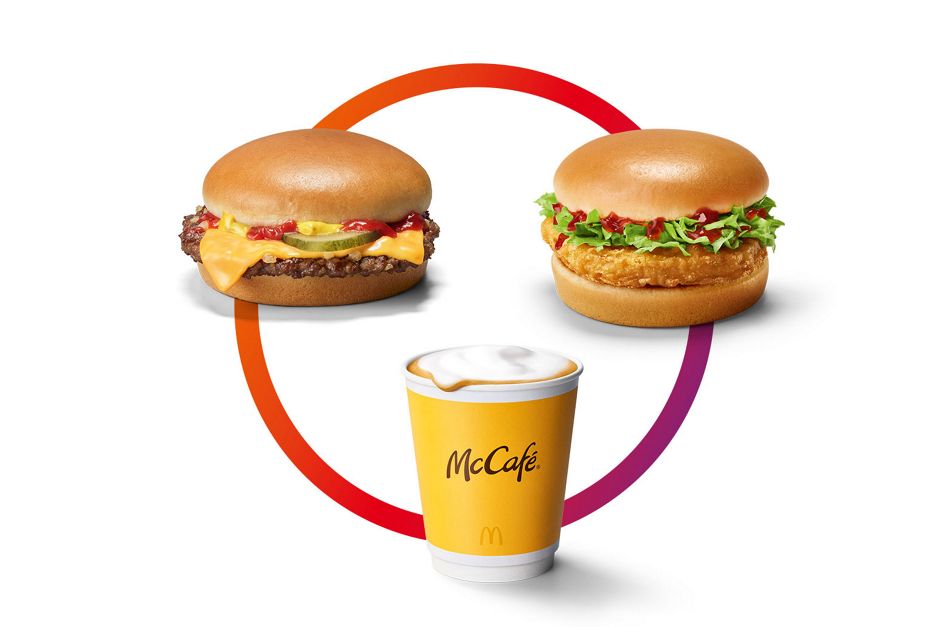 z.B. Cheeseburger, Chickenburger, McFlurry Mix & Match, oder Heißgetränk Regular