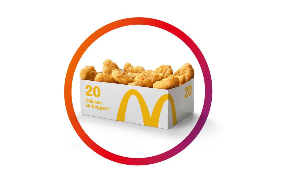 Abgebildet sind 20 Chicken McNuggets® 