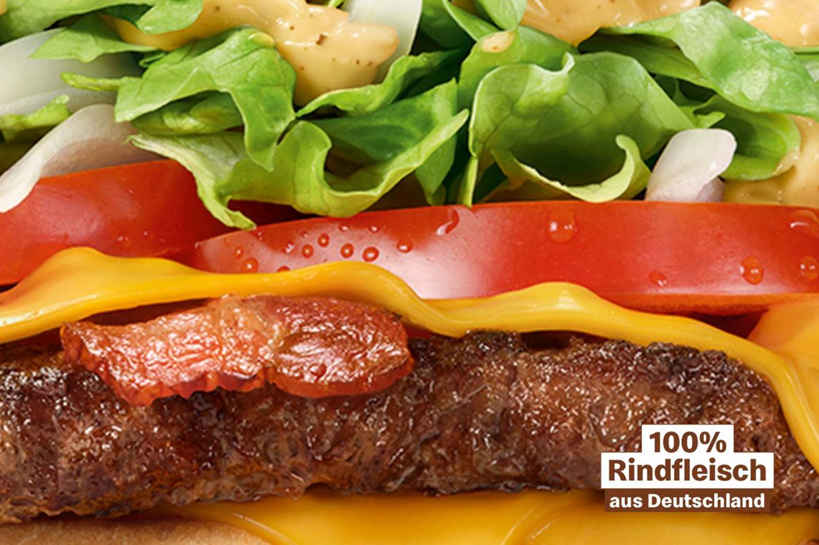 Nahaufnahme des Burgers