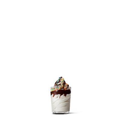 Sundae m. Chokoladesauce og Krymmel