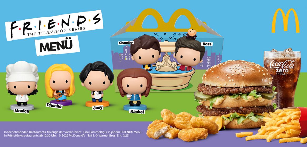 Abbildung von Friends collectible Figuren mit dem Friends Menü