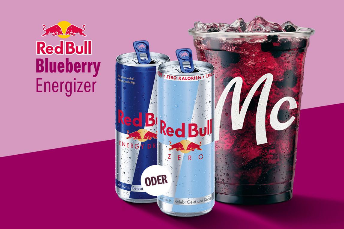 Redbull Blueberry Energizer mit Redbull oder Redbull Zero